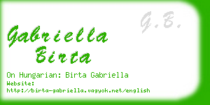 gabriella birta business card